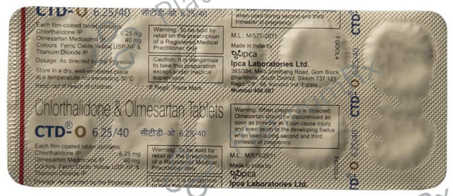 CTD O 6.25/40mg Tablet 10s
