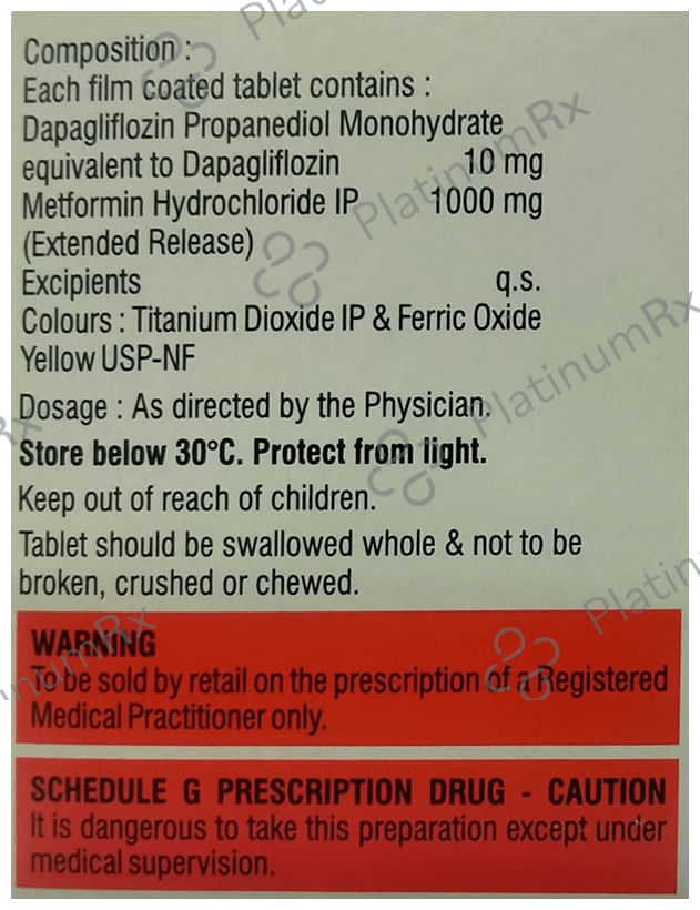 Dapaformin 1000 Tablet ER