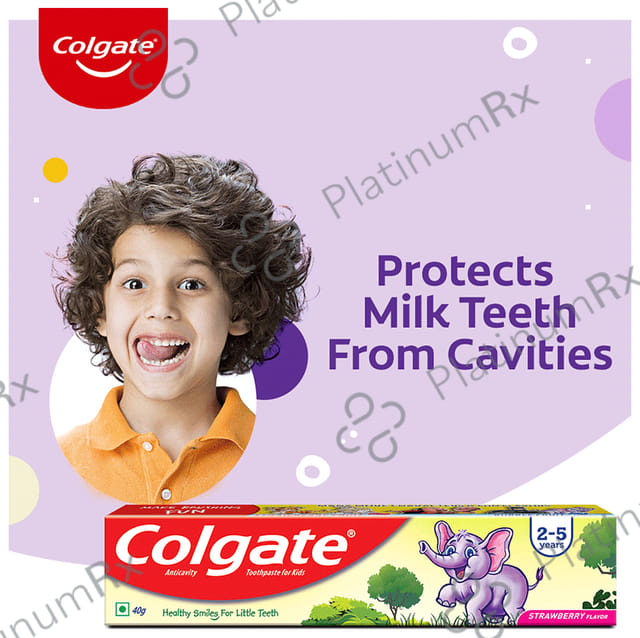 Colgate Kids 2 to 5 Years Anticavity Toothpaste Strawberry Flavour 40gm