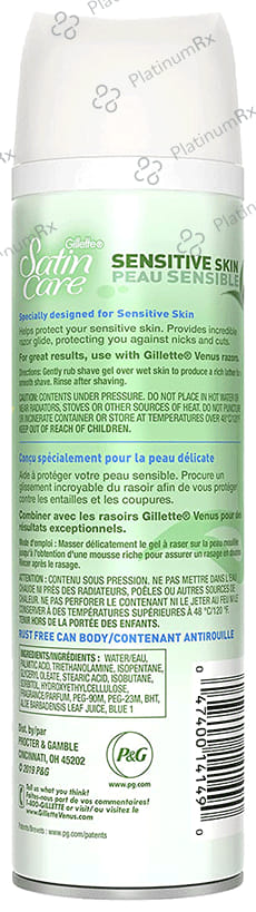 Gillette Satin Care Sensitive Skin Shave Gel For Women