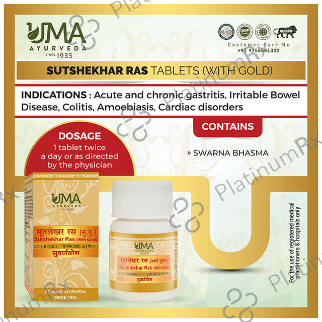 Uma Ayurveda Sutshekhar Ras Tablet (with Gold)