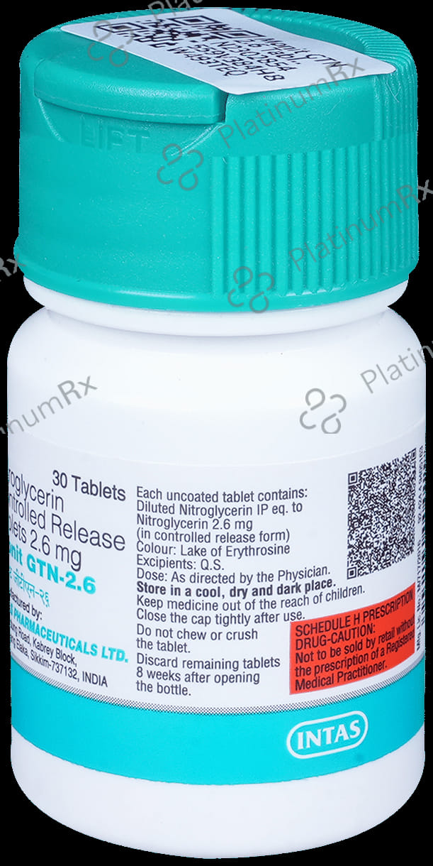 Monit GTN 2.6mg Tablet CR 30s