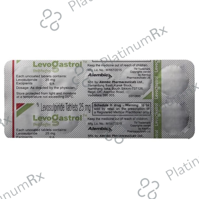 Levogastrol OD 25mg Tablet