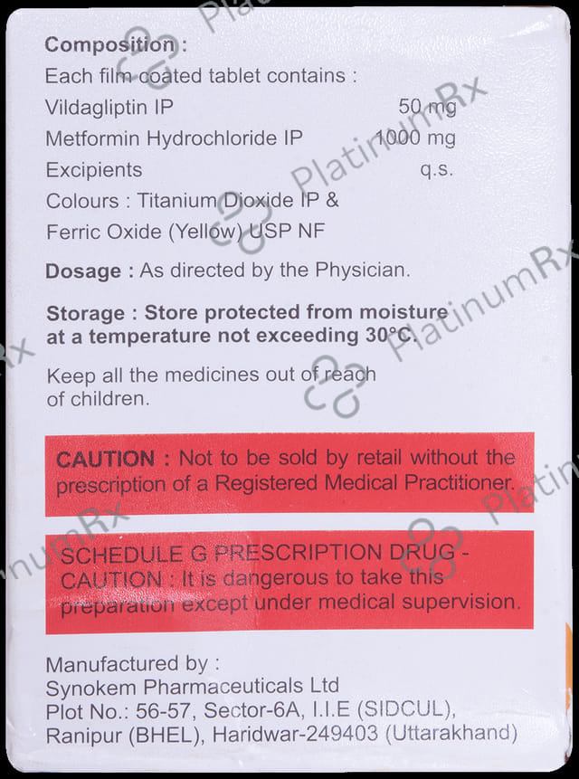Vildaray M Forte 1000/50mg Tablet 15s