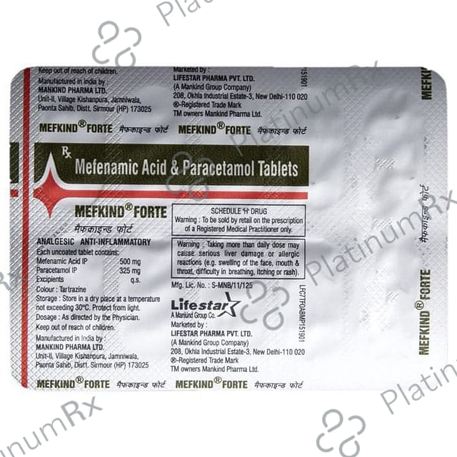 Mefkind Forte 500/325mg Tablet 10s