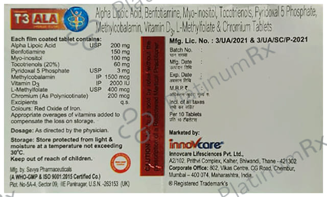 T3 Ala Tablet Innovcares 10s