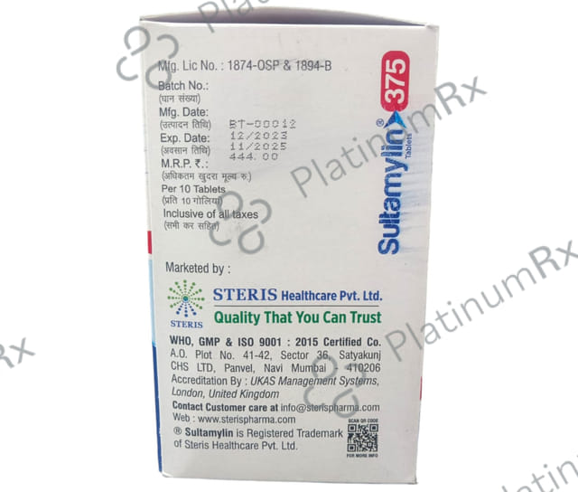 Sultamylin 375mg Tablet 10s