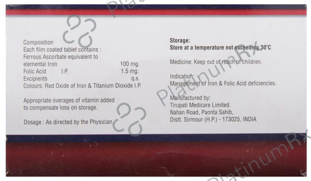 Raviron XT 100mg/1500mcg Tablet 10s
