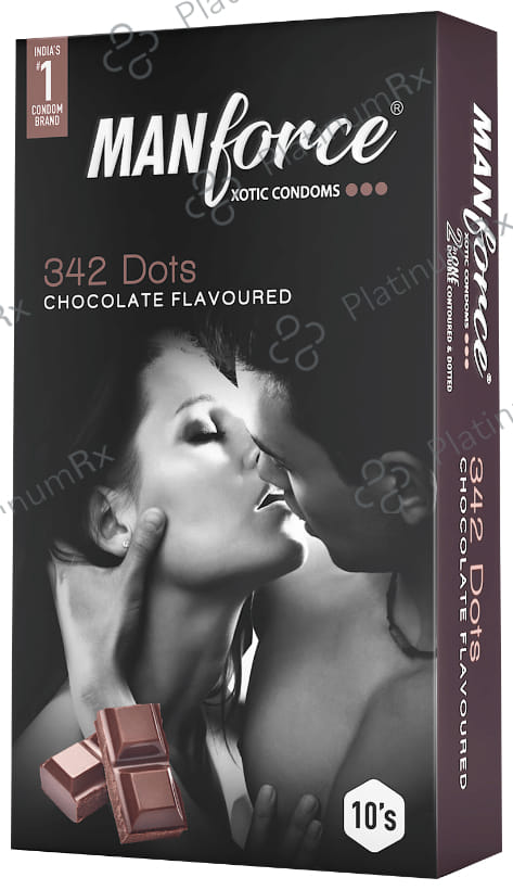 Manforce 342 Dots Xotic Chocolate Flavour Condom 10s