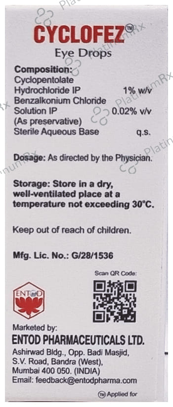 Cyclofez 1% Eye Drop 5ml