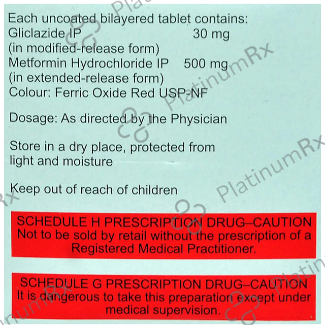 Glycinorm M 30/500mg OD Tablet ER 10s