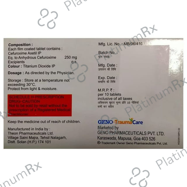 Genorox 250mg Tablet 10s