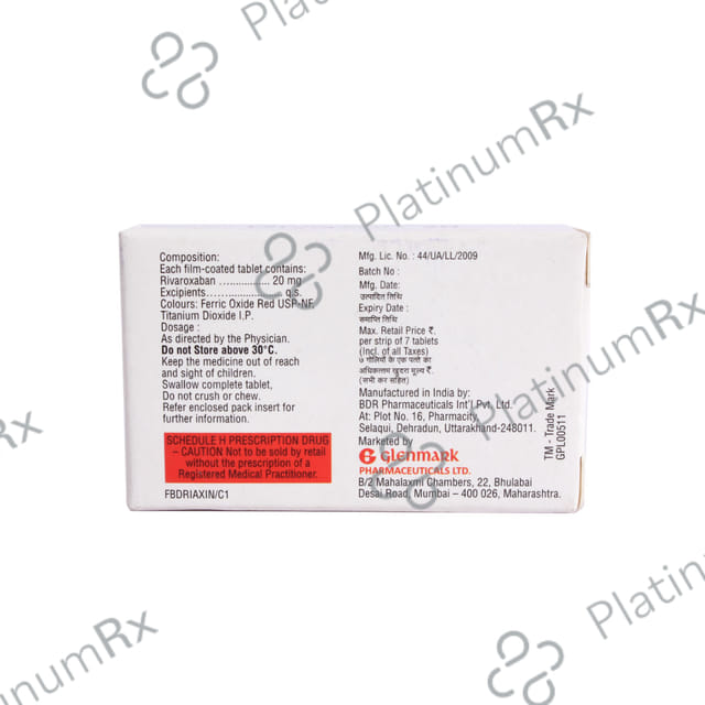 Rivaxon 20mg Tablet 7s