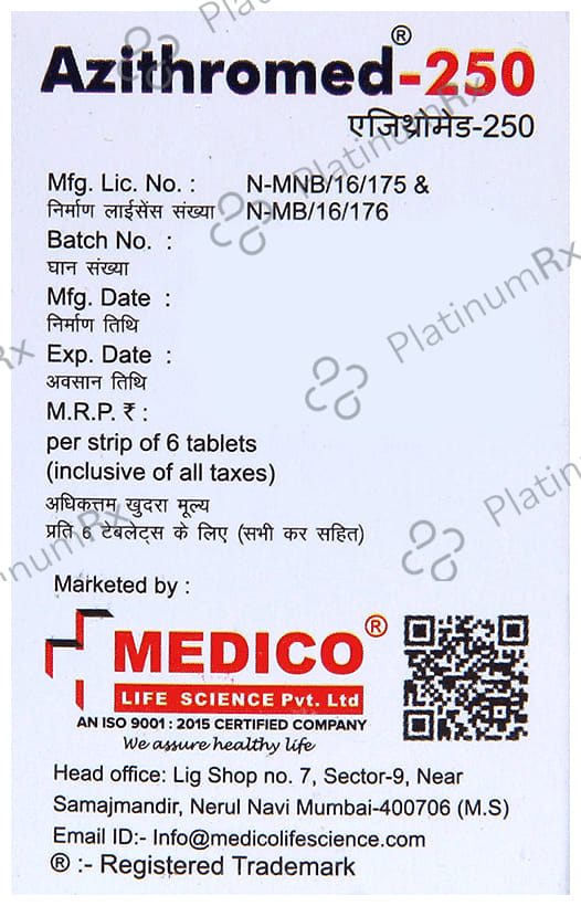Azithromed 250 Tablet