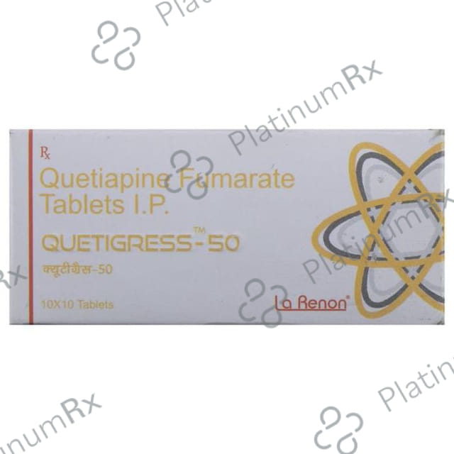 Quetigress 50mg Tablet 10s
