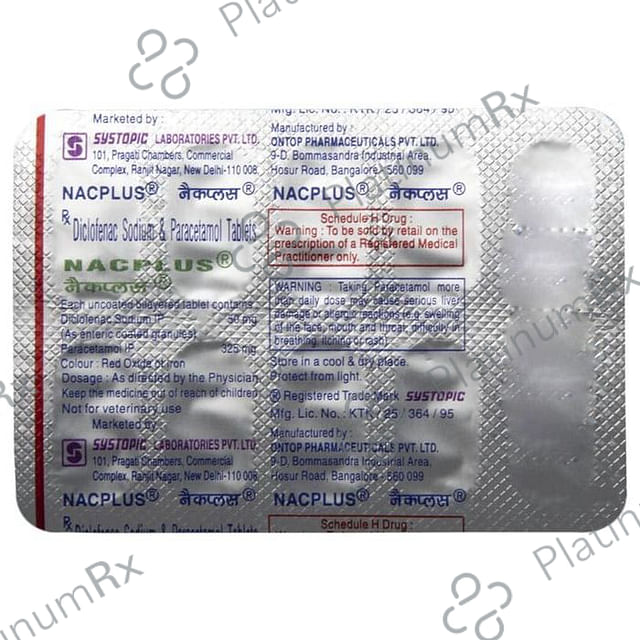 Nac Plus 50/325mg Tablet 10s