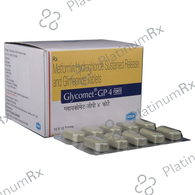 Glycomet GP 4/1000mg Forte Tablet PR 10s