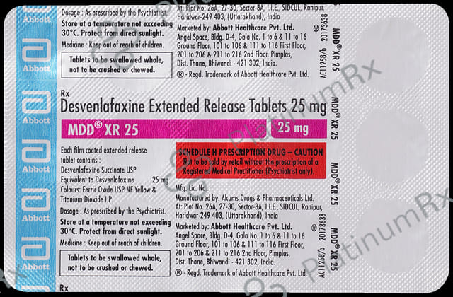 MDD XR 25mg Tablet ER 15s
