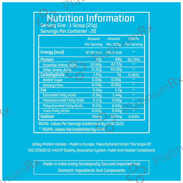 Myfitness iWhey - H2O Powder Choco Pebbles 500 gm
