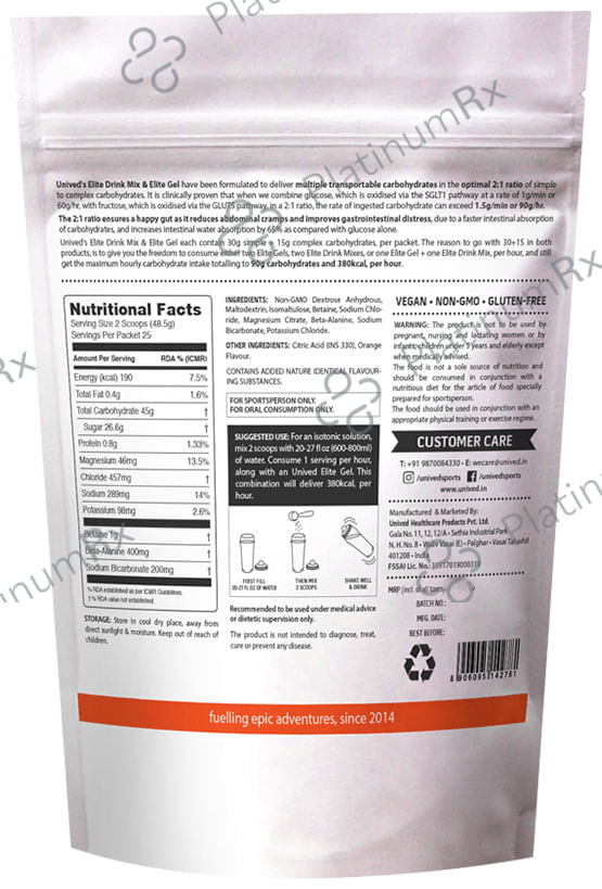 Unived Elite Drink Mix Orange Twist