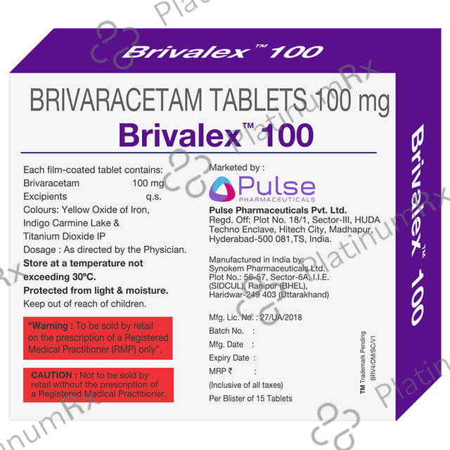 Brivalex 100mg Tablet 15s