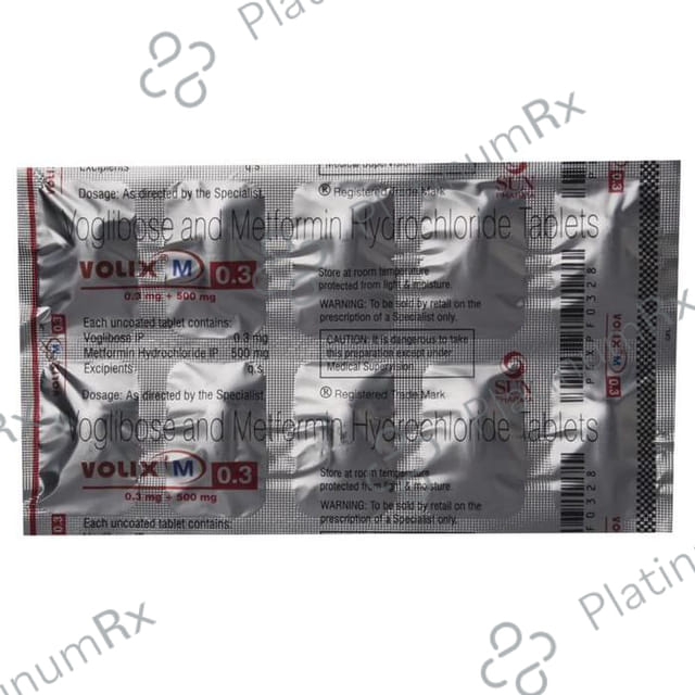 Volix M 0.3/500mg Tablet 10s