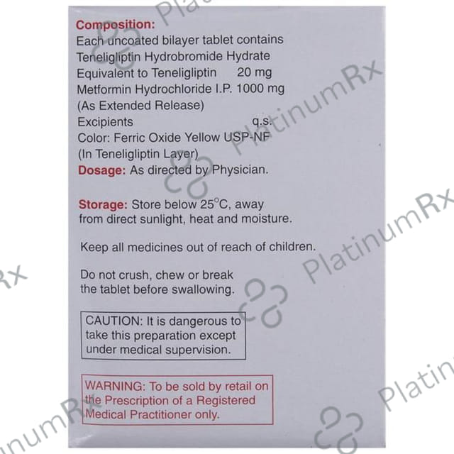 Ziten M 1000/20mg Tablet ER 15s
