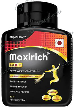 Maxirich Gold Daily Supplement With Ginseng Extract Multivitamin For Energy, Immunity & Memory Capsule 30s