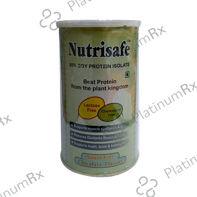 Nutrisafe 80% Soy Protein Isolate Powder Chocolate Sugar Free 500gm