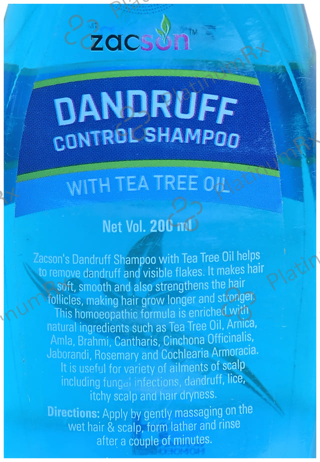 Zacson Dandruff Control Shampoo with Tea Tree Oil 200 ml