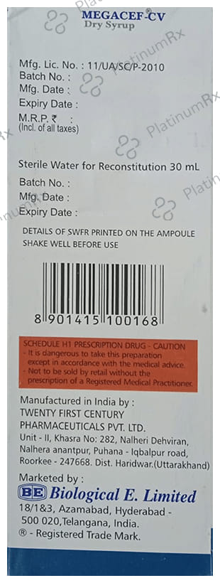 Megacef-CV Dry Syrup Mango