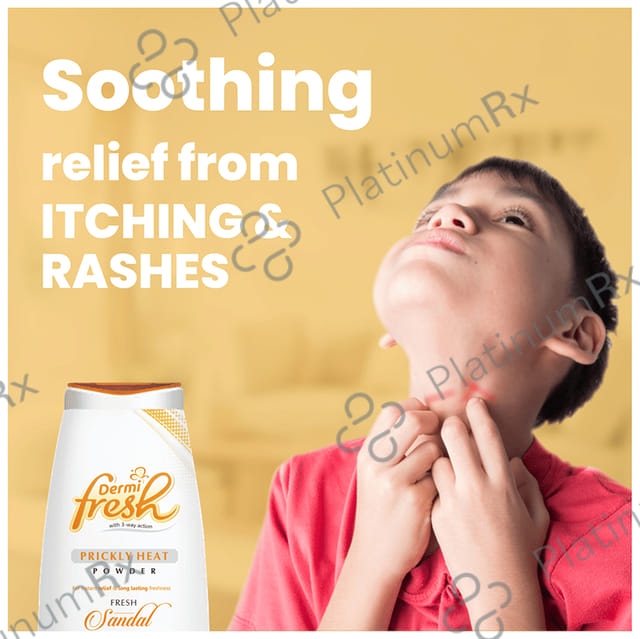 Dermifresh Prickly Heat Fresh Sandal Flavour Powder 150gm