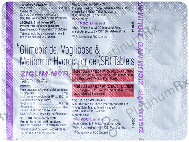 Ziglim MV 2/500/0.2mg Tablet 10s