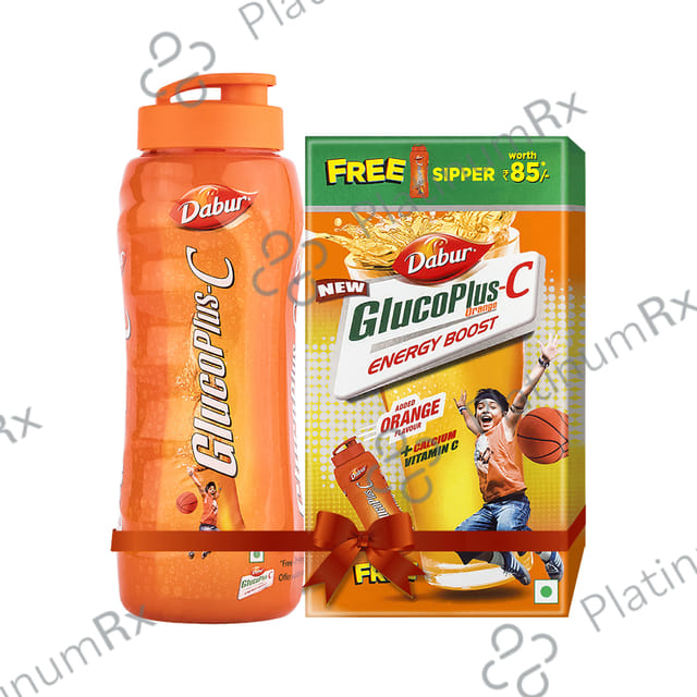 Dabur Glucoplus-C Powder Orange with Sipper Free