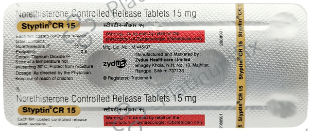 Styptin CR 15mg Tablet 5s