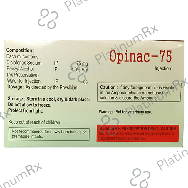 Opinac 75mg Injection 1ml