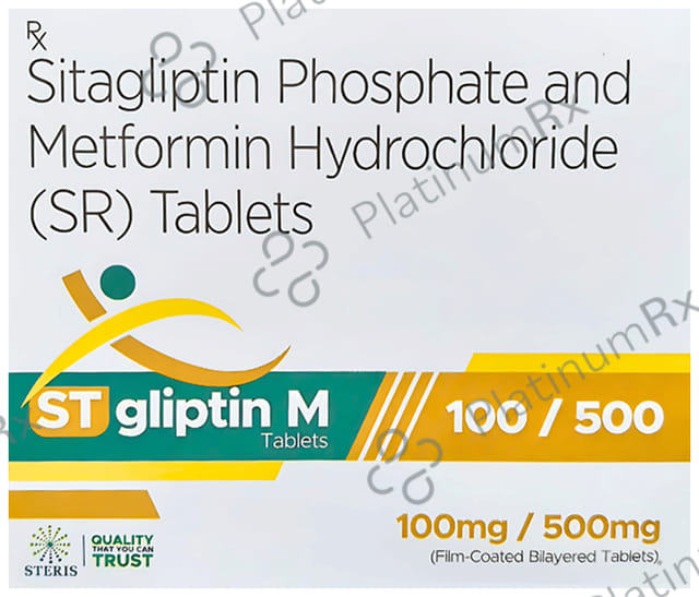 ST Gliptin M 100/500mg Tablet SR 15s