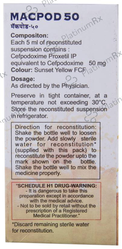 Macpod 50mg Oral Suspension 30ml