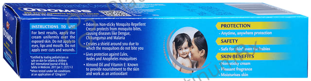 Odomos Non Sticky Mosquito Repellent Cream 50gm