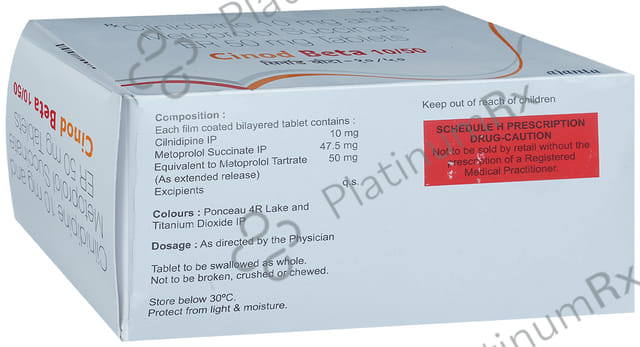 Cinod Beta 10/50mg Tablet ER 15s