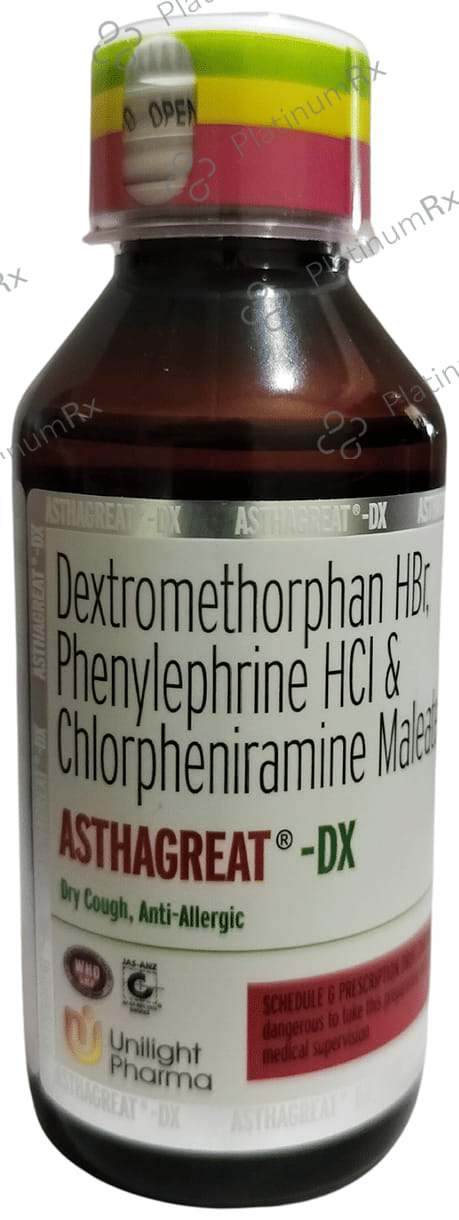 Asthagreat DX Raspberry Flavour Sugar Free Syrup 100ml