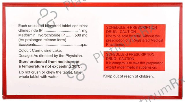 Glucoryl M 1/500mg Tablet PR 15s