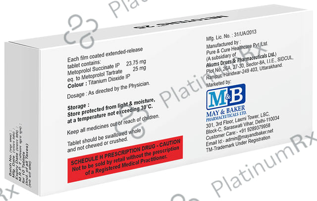 Metotens 25 Tablet ER 10s