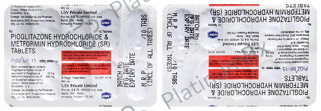 Pioz MF 15/500mg Tablet SR 10s