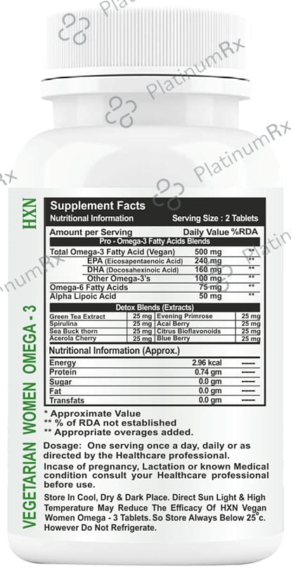 HXN Vegetarian Women Omega-3 Tablet