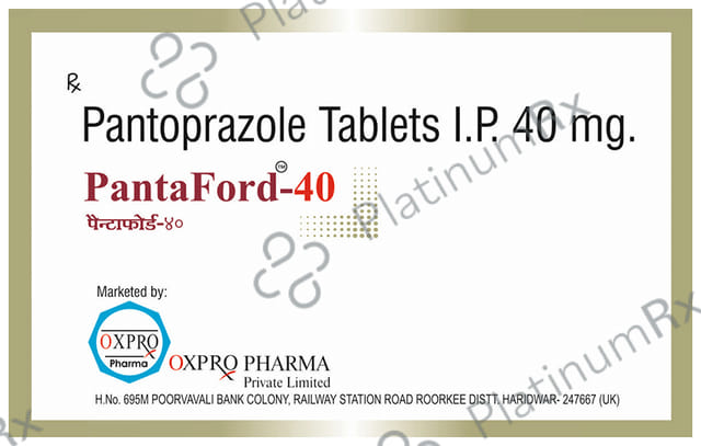 Pantaford 40mg Tablet 10s Oxpro Pharma Pvt. Ltd.