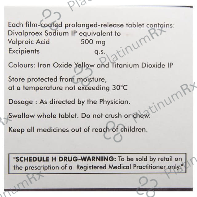 Divalprid OD PR 500mg Tablet 10s