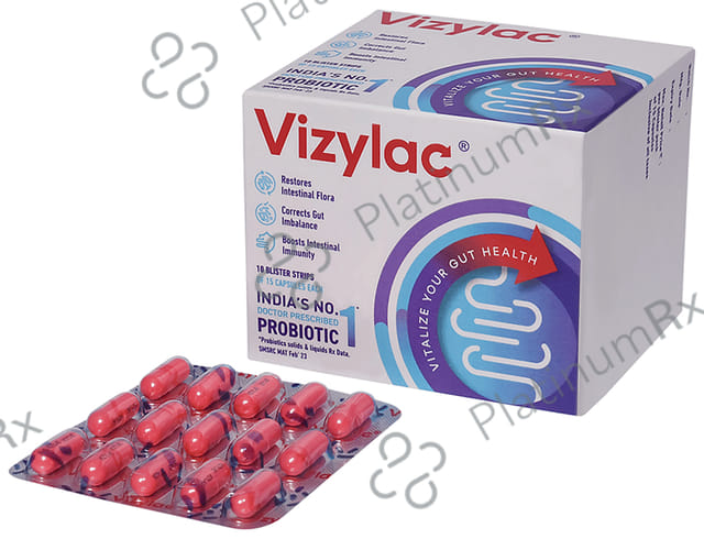 Vizylac Lactic Acid 120M Bacillus For Gut Health Capsule 15s
