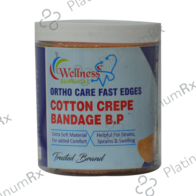 Wellness Surgical Ortho Care Fast Edges Cotton Crepe Bandage 6cm x 4m