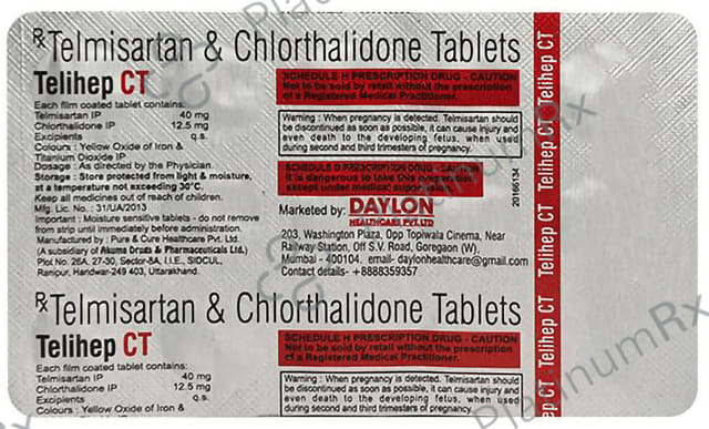 Telihep CT 40/12.5mg Tablet 15s